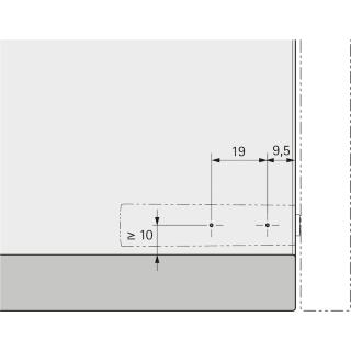 Hettich Dämpfer 9089586 für Topfscharnier, Push to open Pin, Kunststoff weiß