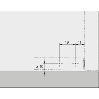Hettich Dämpfer 9089586 für Topfscharnier, Push to open Pin, Kunststoff weiß