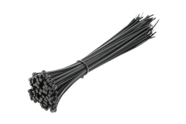 Nylon-Kabelbinder 3,6 x 300 mm, 100 Stück, Schwarz