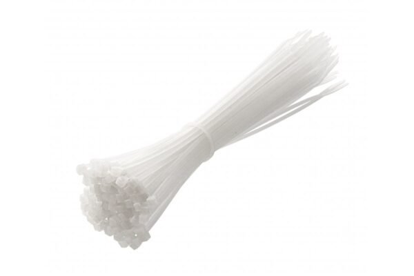 Nylon Kabelbinder 2,5 x 200 mm 100 Stück Weiß binder Transparent Set Kabelbinder stark HT2C719