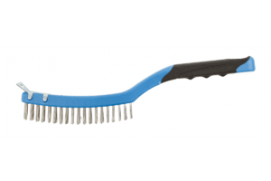 Inox-Drahtbürste mit Schaber, 3 x 19