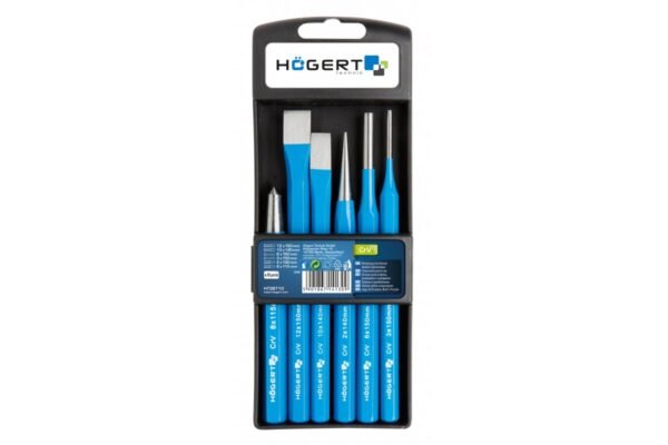 Werkzeugset – Körner, Meißel,Splinttreiber, 6-teilig, CrV