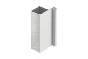 Halterungsfreies Aluminium-Profilsystem VELLO T einseitig, weiß, Länge 3 m