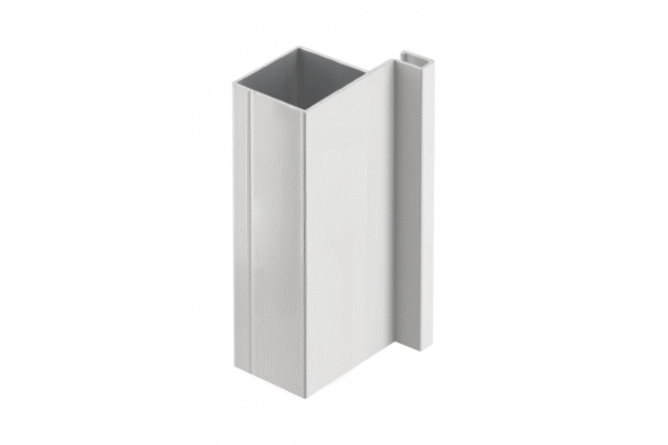 Halterungsfreies Aluminium-Profilsystem VELLO T einseitig, weiß, Länge 3 m