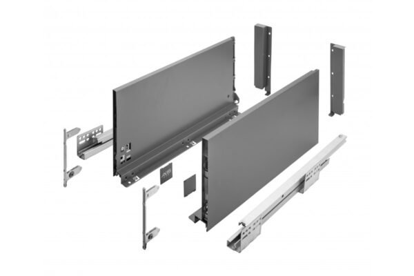 GTV AXISPRO Schublade 250mm Anthrazit - Extra High H199, PB-AXISPRO-KPL250D