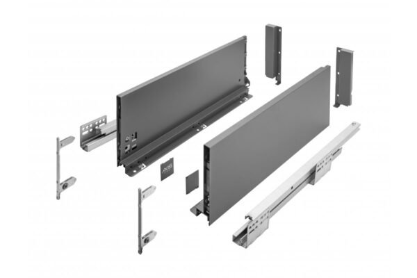 GTV Schubladensystem AXISPRO 350 mm Anthrazit - hoch H167, PB-AXISPRO-KPL350C