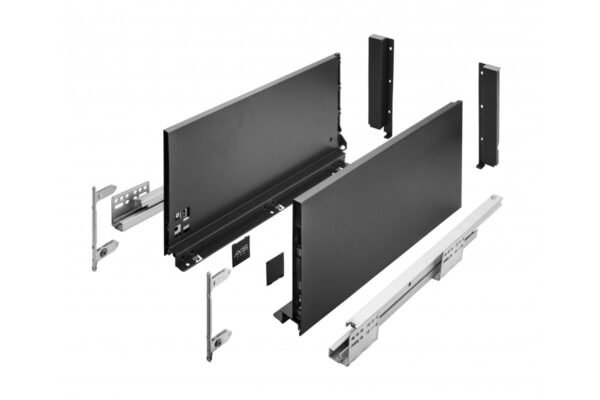 GTV AXIS PRO PB-AXISPRO-KPL350D2 H=200 mm L=350 mm Soft-Close Vollauszug schwarz (C)