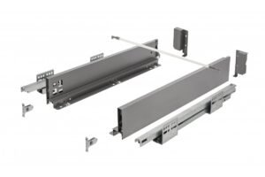 AXISPRO Schiebeschublade zum Öffnen von 350mm anthrazit - niedrig H84