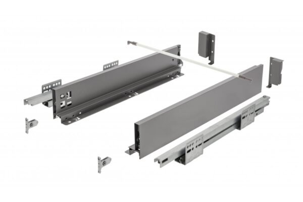 AXISPRO Schiebeschublade zum Öffnen von 500mm anthrazit - niedrig H84