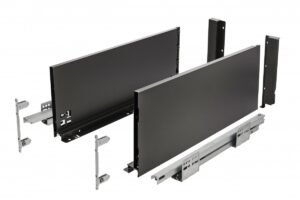 AXIS PRO GTV Schublade, H=200 mm, L=500 mm, Push to open, Vollauszug, schwarz (C)