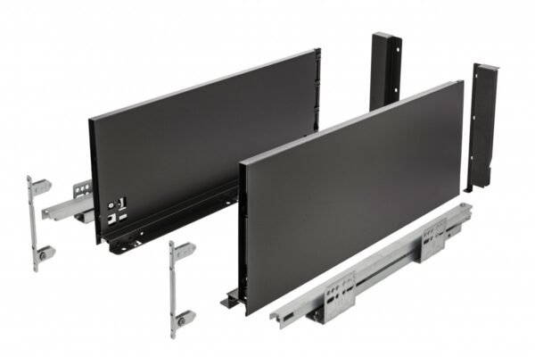 AXIS PRO GTV Schublade, H=200 mm, L=550 mm, Push to open, Vollauszug, schwarz (C)