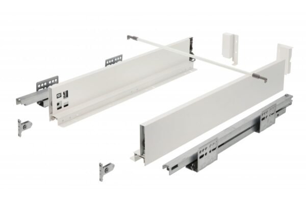 AXIS PRO GTV Schublade, H=68 mm, L=500 mm, zum Öffnen drücken, Vollauszug, weiß