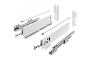 Schubladensystem Modern Box, hoch, 550 mm, weiß (inkl. 1 Paar von Relings), PB-D-KPL550C1