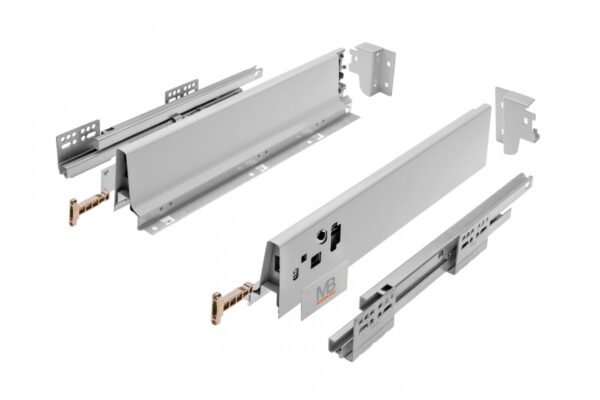 GTV Schubladensystem Modern Box Push-to-Open, niedrig, 450 mm, grau, PB-D-P2O450A