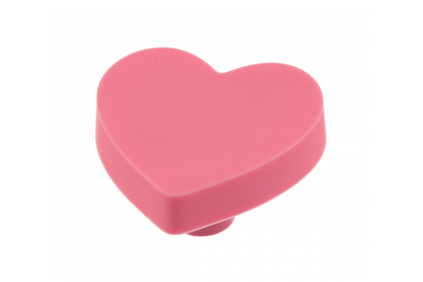 Möbelgriff Heart, Gummi, rosa