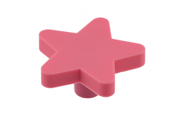 Möbelgriff Star, Gummi, rosa