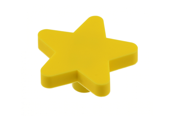Möbelgriff Star, Gummi, gelb