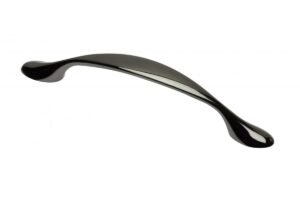 Möbelgriff CAMAIO, Bohrlochabstand 96 mm, Zamak, Oberfläche: Schwarzchrom