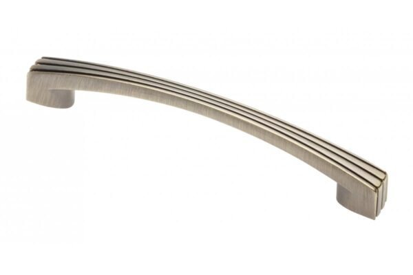 Möbelgriff VASTO, Bohrlochabstand 128 mm, Zamak, Oberfläche: gebürstetes Altmessing