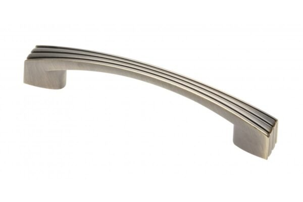 Möbelgriff VASTO, Bohrlochabstand 96 mm, Zamak, Oberfläche: gebürstetes Altmessing