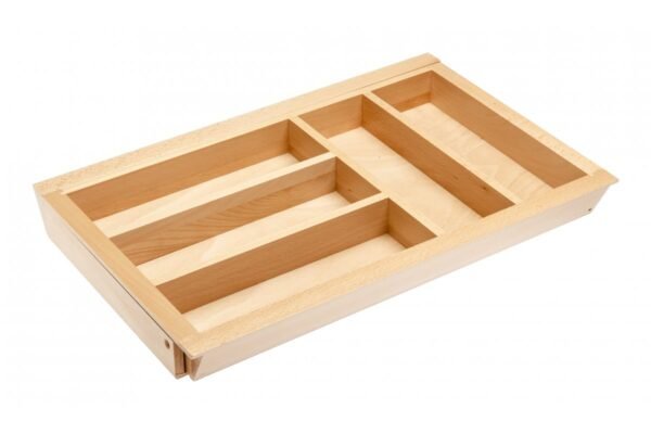 GTV Schubladeneinsatz CUSTOMI Besteckkasten Ausziehbar Besteckeinsatz Schubladeneinsatz Organizer für AXIS/MB W-CUSTOMI-60L500