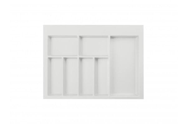 GTV AXISPACE Einsatz für Schublade 700 weiß Besteckeinsatz Schubladeneinsatz Besteckkasten ausziehbarer WK-SZ-AS-700-10