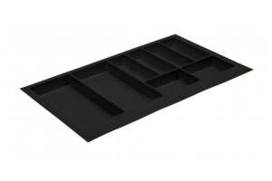 GTV AXISPACE Besteckeinsatz 900 mm – schwarz, für Schublade, WK-SZ-AS-900-20