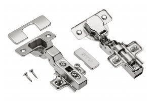 GTV ZM-ECHC08ZEO Scharnier mit Dämpfung Mittelanschlag Montageplatte H=0 mit Euroschrauben