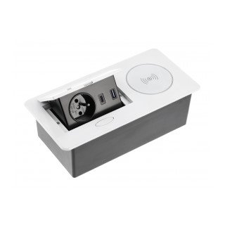 KREAKTIVMOEBEL Einbau der GTV Möbelsteckdose AVARO PLUS AE-PB1FAVAP-10 in Arbeitsplatte