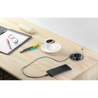 GTV Möbelsteckdose Einbausteckdose Steckdose USB AE-BPW1U2UCH-80