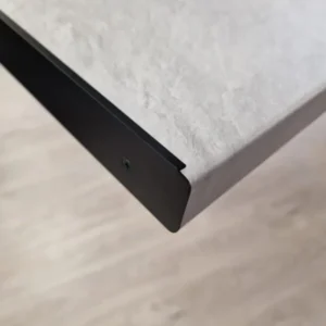 GTV Eckleiste 38 mm schwarz L 630mm – Aluminium Abschlussleiste für Arbeitsplatten & Möbel LMB-KAT38-20M