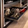 GTV Schuhschublade Elite aus Metall 800 mm, mit Dämpfung, anthrazitgrau, WG-POBUWM80-60