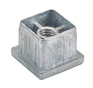 Vierkantrohr-Kappe, M10 25170, 30 x 30 x 2,5 mm, Zinkdruckguss