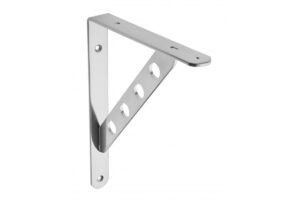 Regalkonsole WB-24 WB-073024-06 mit Verstärkung gelocht Oberfläche: Edelstahloptik