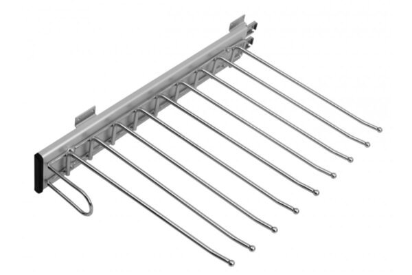 GTV 0WW-WSLO00-01  Hosenaufhänger ausziehbar, linksseitig, mit 9 Plätzen, verchromt