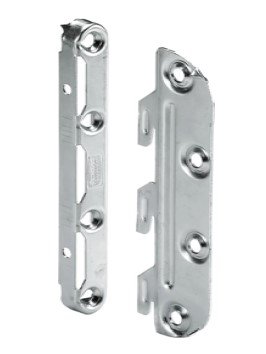 Hettich Bett-Verbindungsbeschlag 127mm mit 3 Haken 25183 zum Einhängen Stahl verzinkt