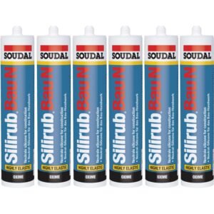 Soudal silikon Silirub Bau N Weiß 6605002931 6St.