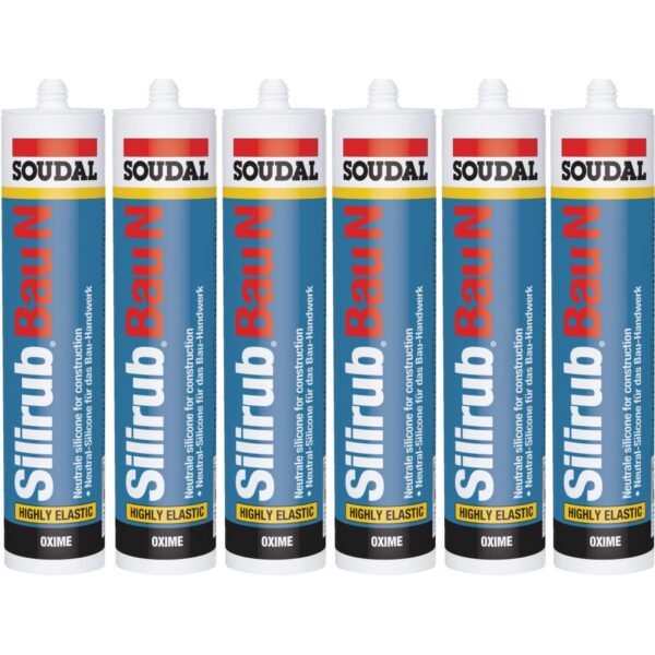 Soudal silikon Silirub Bau N Weiß 6605002931 6St.