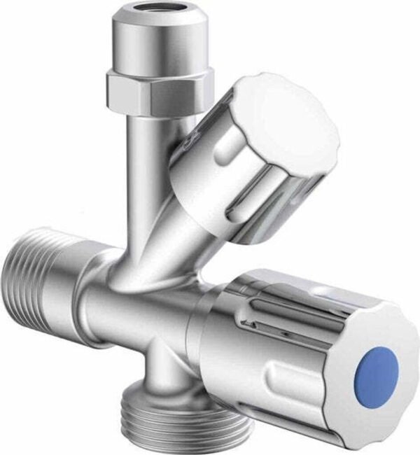 KIRCHHOFF Geräte Eckventil 1/2AG x 3/4 AG x 3/8 AG 10 Anschluss Spülmaschine Waschmaschine Absperrhahn 98480090