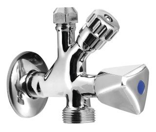 Aqualine Eckventile Kombiventil 1/2x3/4x3/8 Chrom Rückflussverhinderer 5309