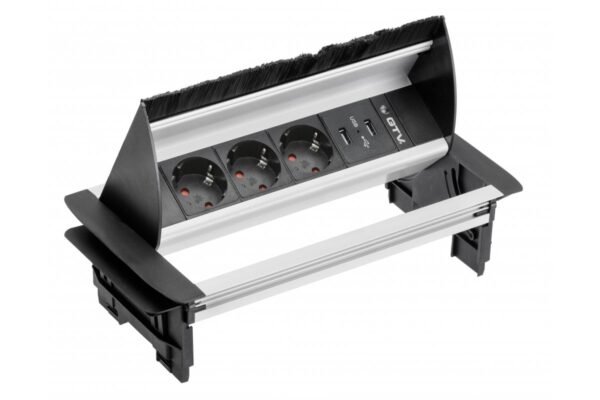 Durchgehende Möbelsteckdose