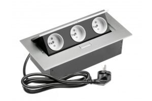 Rechteckige Möbelsteckdose