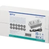 MULTISOFT Möbelsteckdose 2x Schuko-Steckdose USB A+C RJ45 Netzkabel mit Stecker weiß