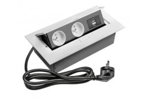 Rechteckige Möbelsteckdose