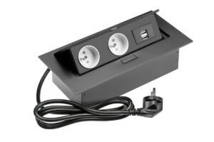 Rechteckige Möbelsteckdose