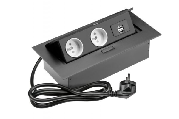 Rechteckige Möbelsteckdose