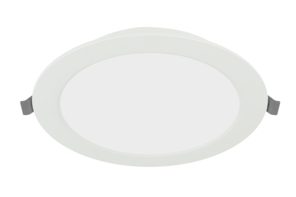 G-TECH LED luminaire FABRO, 9 W, 800 lm, 4000K, AC220-240V, IP40, recessed, round, white
