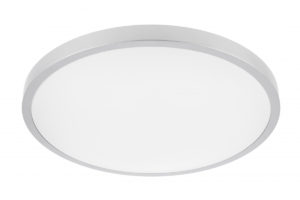 Deckenleuchte ATOL LED, Ø400mm, 3000K, 32W, 2560lm, AC220-240V, 50/60 Hz, PF>0,9, IP54, silber, 3y