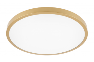 Deckenleuchte ATOL LED, Ø400mm, 4000K, 32W, 2560lm, AC220-240V, 50/60 Hz, PF>0,9, IP54, gold, 3y