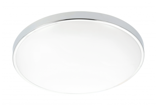 ATOL LED Deckenleuchte, Ø400mm, 3000K, 32W, 2560lm, AC220-240V, 50/60 Hz, PF>0,9, IP54, chrom, 3y